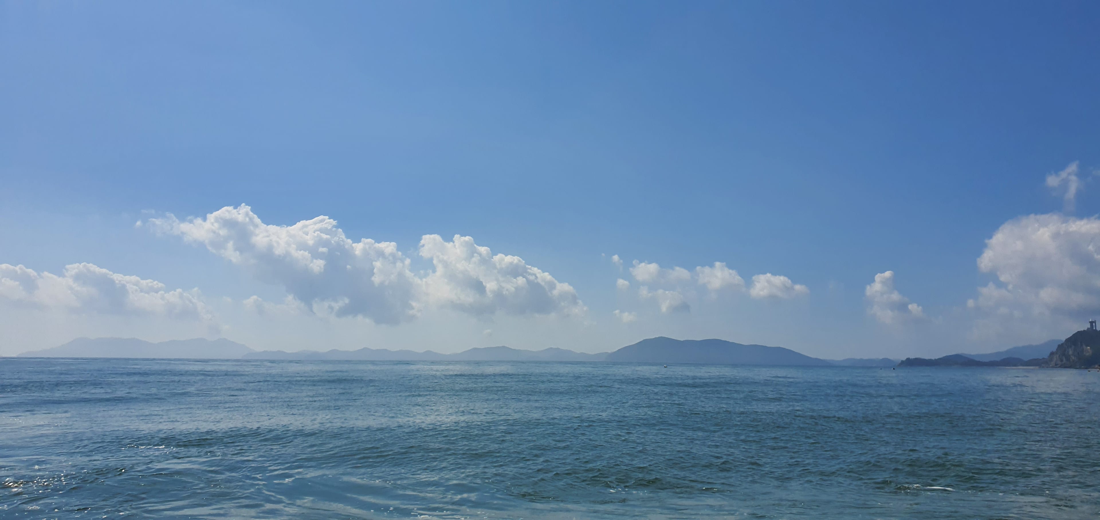 청정 남해 수평선